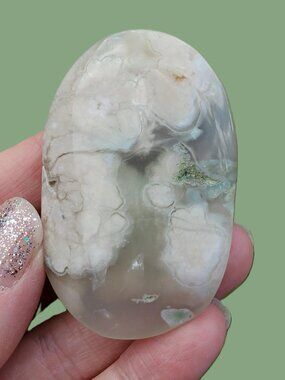 Flower Agate Palm Stone (FA607)